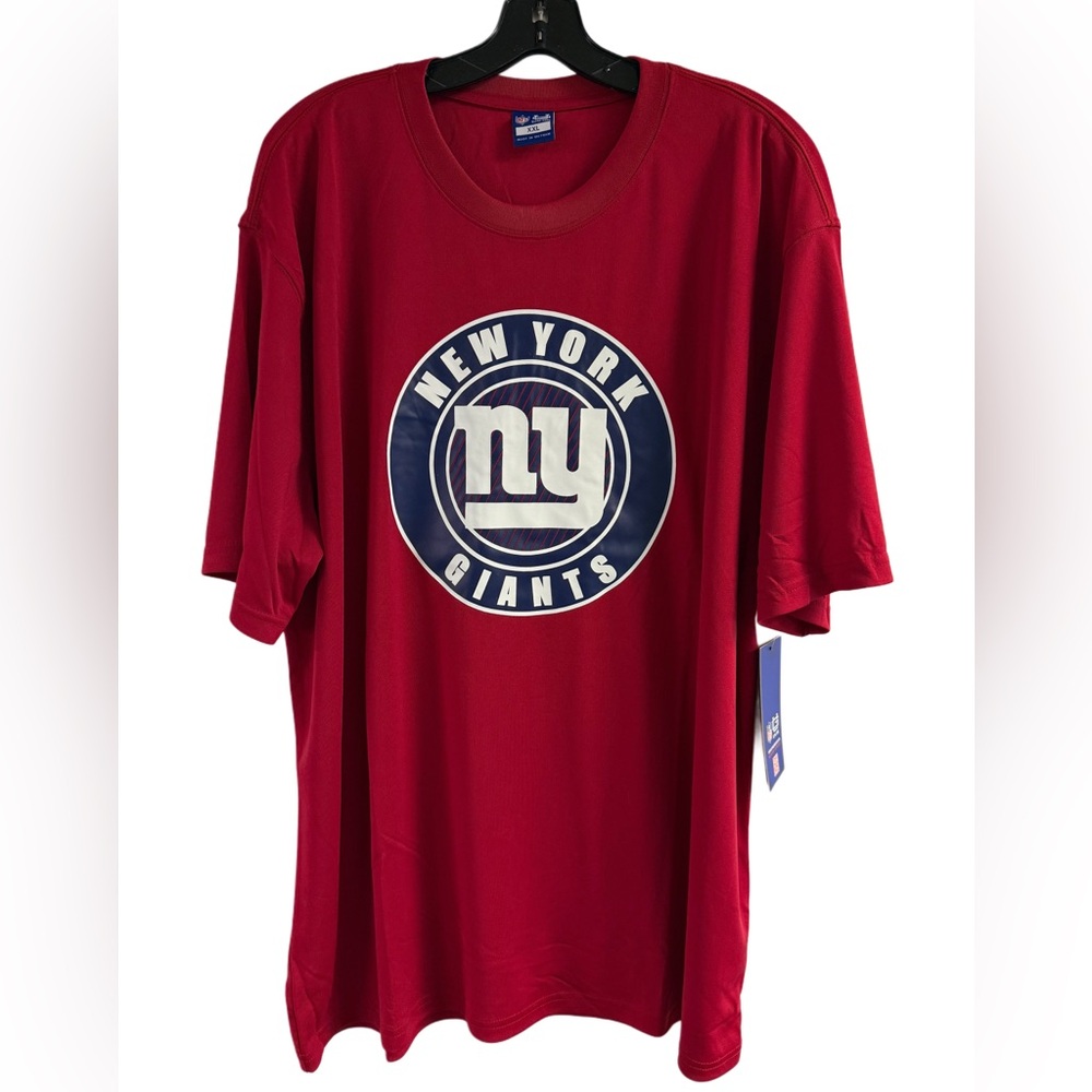 NWT NFL New York Giants Red Polyester T-shirt Size XXL